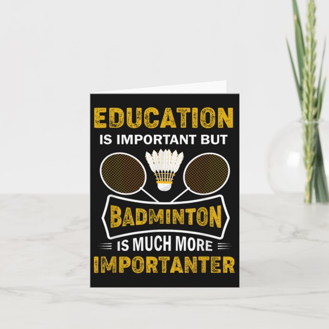 Badmintonspelare Badmintonfågel Badmintonentusiast Kort (Framsida)