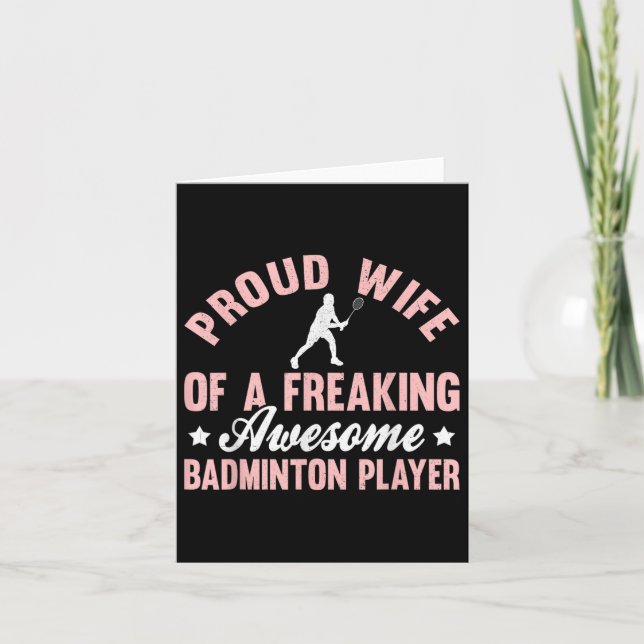Badmintonspelare Badmintonfru  Kort (Framsida)