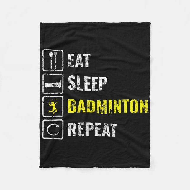 Badmintonspelare Badmintonracket Shuttle Birdie S Fleecefilt (Framsidan)