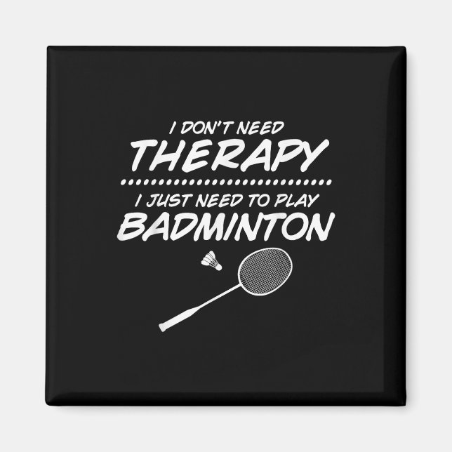Badmintonspelare Badmintonracket Shuttle Magnet (Framsidan)