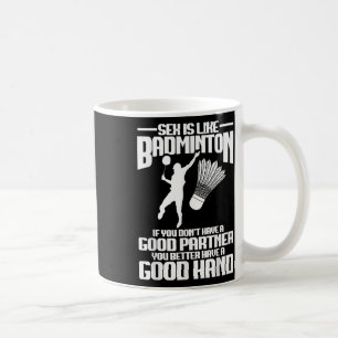 Badmintonspelare Bra Hand Badmintonspelare Shuttle Kaffemugg