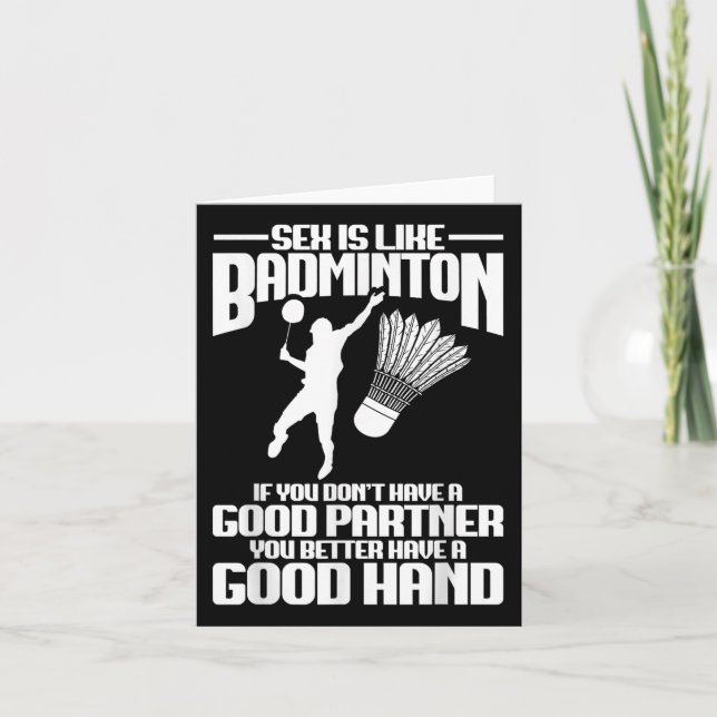 Badmintonspelare Bra hand Badmintonspelare Shuttle Kort (Framsida)