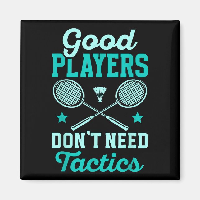 Badmintonspelare _ Bra spelare behöver inte taktik Magnet (Framsidan)