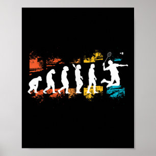 Badmintonspelare Evolution Shuttle Badmintonracket Poster