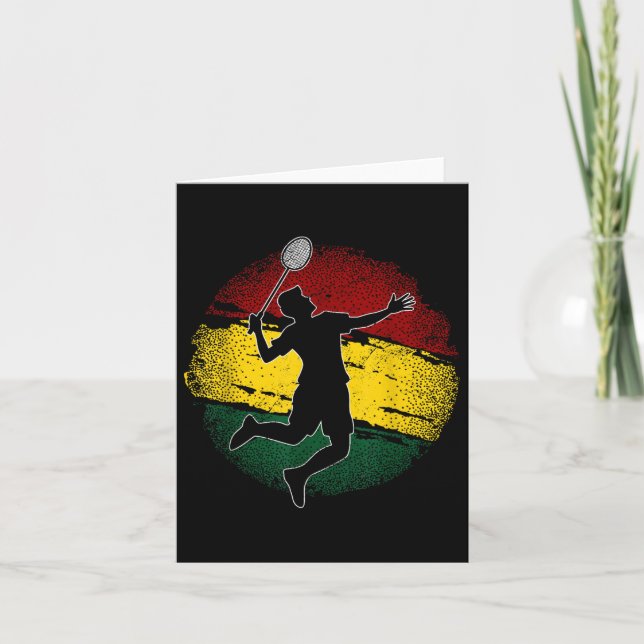 Badmintonspelare Ghanesiska flaggan Ghana  Kort (Framsida)