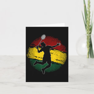 Badmintonspelare Ghanesiska flaggan Ghana Kort