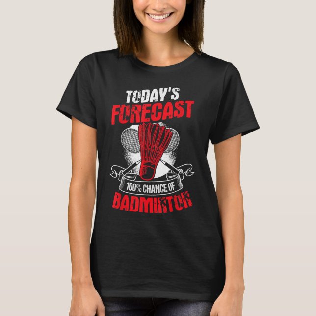 Badmintonspelare Idrottsman Atlet Spel Rackethandl T Shirt (Framsida)