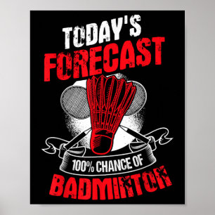 Badmintonspelare Idrottsman Atlet Spel Racketsport Poster