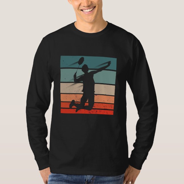 Badmintonspelare jump smash t shirt (Framsida)