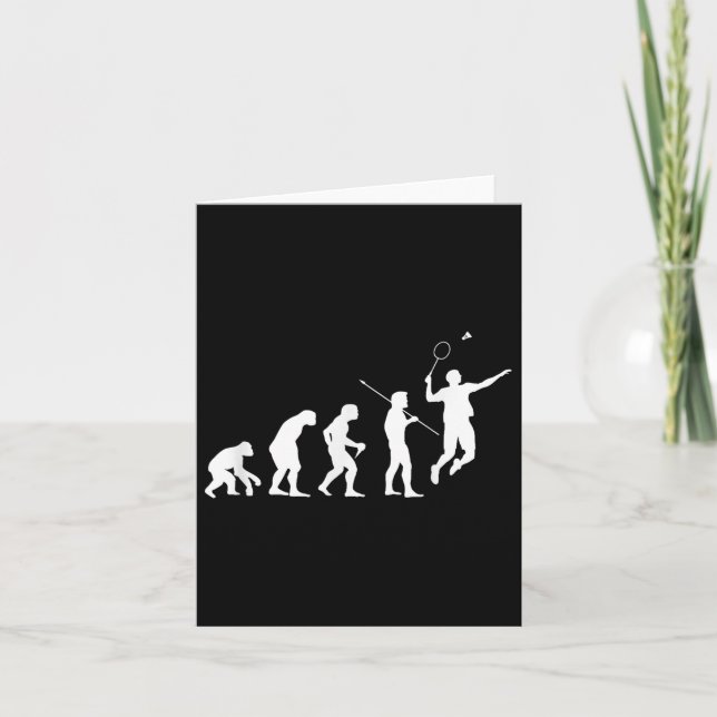 Badmintonspelare Present Evolution För Badmintontu Kort (Framsida)