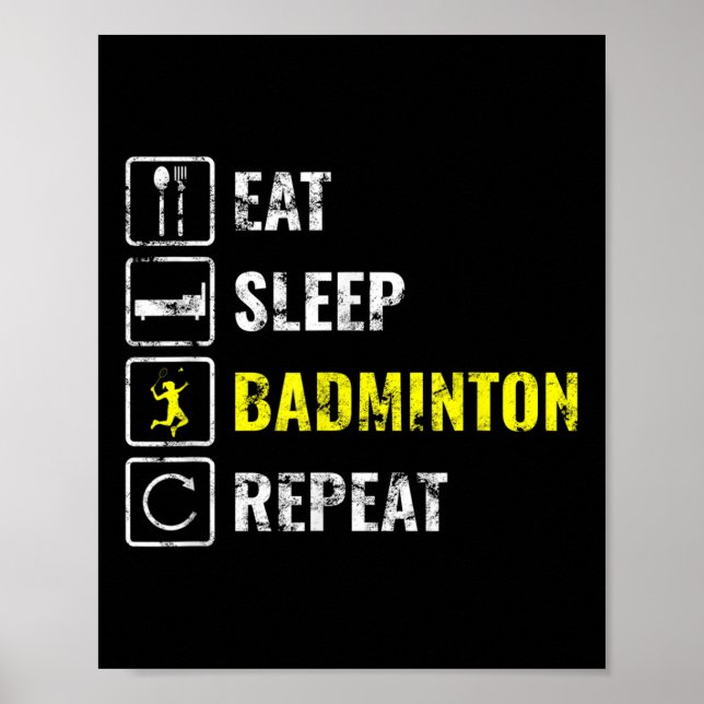Badmintonspelare present poster (Framsidan)