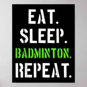 Badmintonspelare present poster