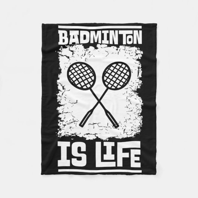 Badmintonspelare - Racketsbadminton  Fleecefilt (Framsidan)