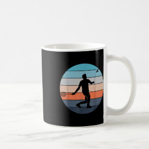 Badmintonspelare Racketsport Shuttle Retro Vinta Kaffemugg