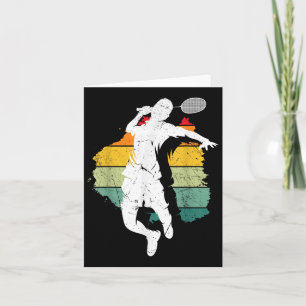 Badmintonspelare Retro badmintonlag Shuttle Play Kort