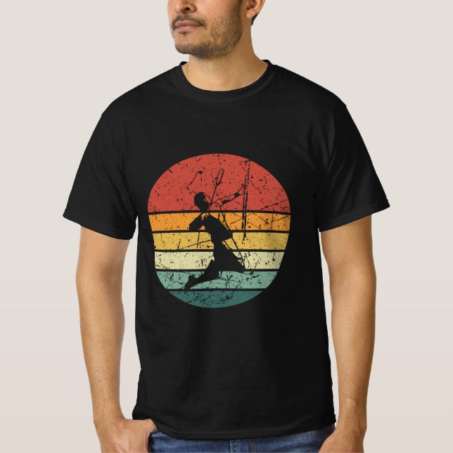 Badmintonspelare Retro Vintage T Shirt (Framsida)