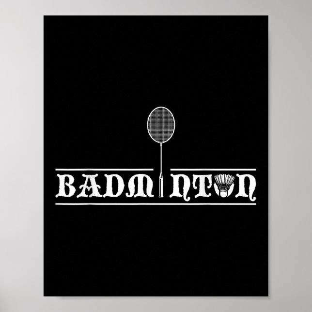 Badmintonspelare Riktiga Män Team Shuttle Tränare  Poster (Framsidan)