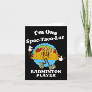 Badmintonspelare Roligt Taco Beröm Citat Kort