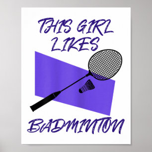 Badmintonspelare Shuttle Badmintonspelare Poster
