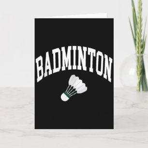 Badmintonspelare Shuttle Grafisk Linne  Kort