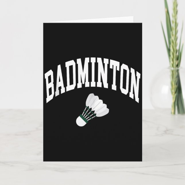 Badmintonspelare Shuttle Grafisk Linne  Kort (Framsida)