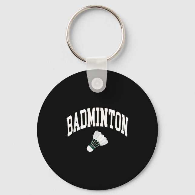 Badmintonspelare Shuttle Grafisk Linne  Nyckelring (Framsida)
