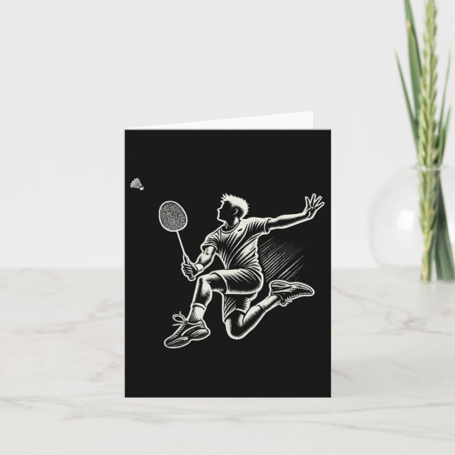Badmintonspelare Shuttle  Kort (Framsida)