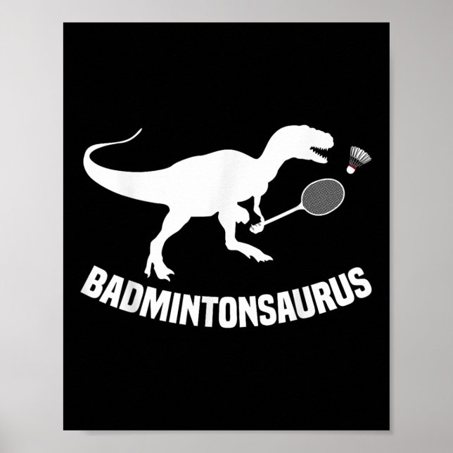 Badmintonspelare Shuttle Lags Tränare Badminton Sp Poster (Framsidan)
