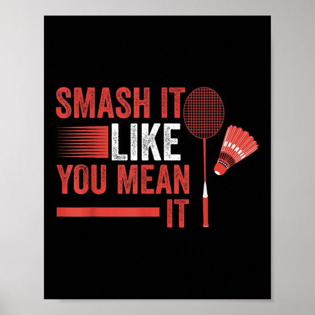 Badmintonspelare Shuttle  Poster (Framsidan)