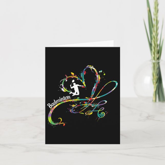 Badmintonspelare Shuttle Spelare Badminton  Kort (Framsida)