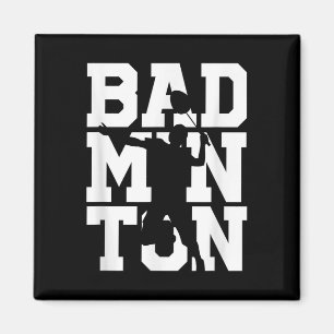 Badmintonspelare Slag Racket Fjäderboll Spel Idrot Magnet