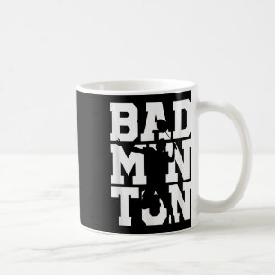 Badmintonspelare Slag Racket Kotte Spel Idrottare Kaffemugg
