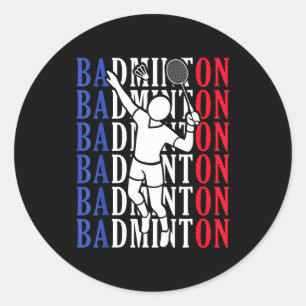 Badmintonspelare Spelare Tränare Fans Pojkar Man R Runt Klistermärke