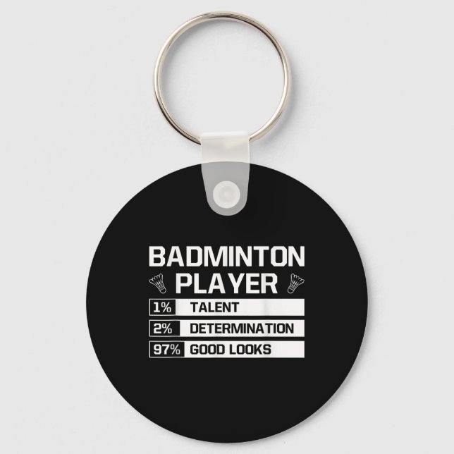 Badmintonspelare Talangbestämning Bra utseende S Nyckelring (Framsida)