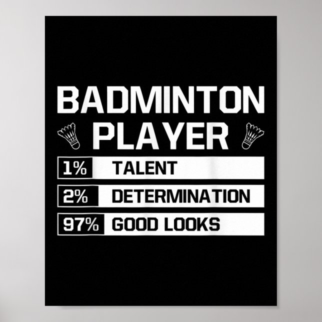 Badmintonspelare Talangbestämning Bra utseende S Poster (Framsidan)