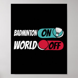 Badmintonspelare Team Shuttle Badminton På Världen Poster