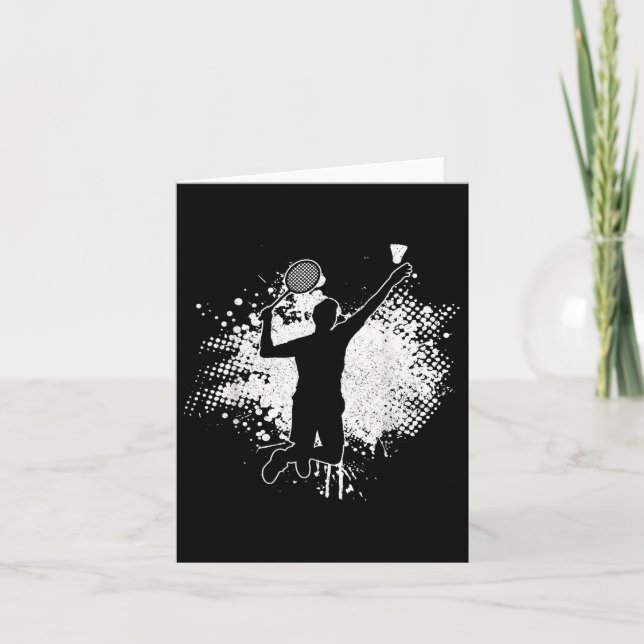 Badmintonspelare Vintage badminton  Kort (Framsida)