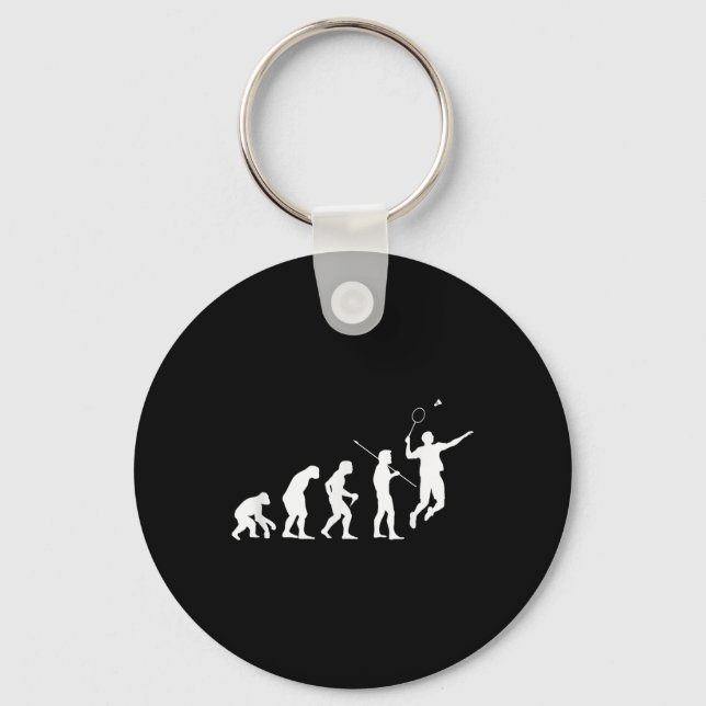 Badmintonspelarepresent Evolution för badmintontur Nyckelring (Framsida)