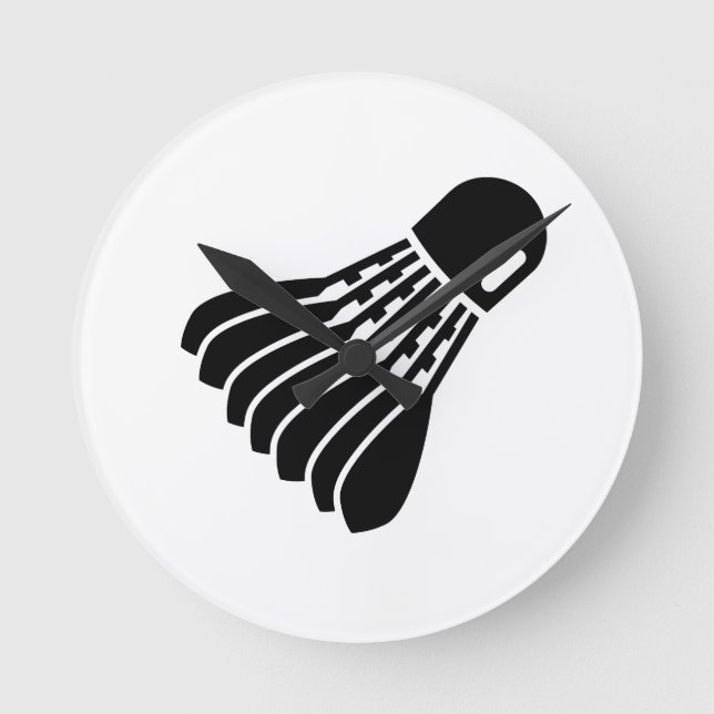 Badmintonsymbol Rund Klocka (Framsida)