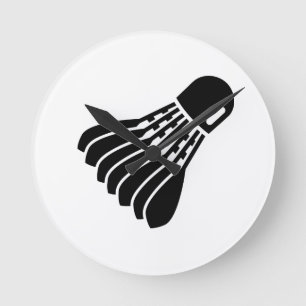 Badmintonsymbol Rund Klocka