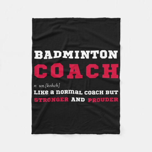 Badmintontränare Sport Coaching Definition Present Fleecefilt (Framsidan)