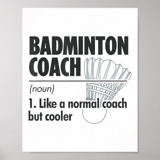 Badmintontränare Substantiv Definition Badminton S Poster (Framsidan)
