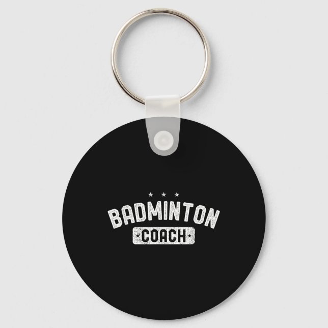 Badmintontränare Vintage badminton  Nyckelring (Framsida)