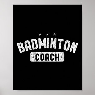Badmintontränare Vintage badminton  Poster