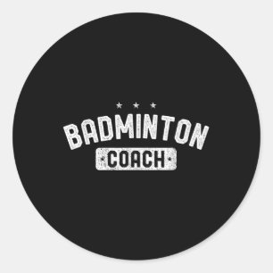 Badmintontränare Vintage badminton Runt Klistermärke