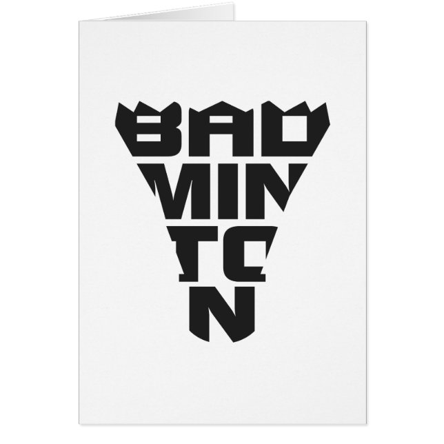Badmintonvikningkort Hälsningskort (Framsidan)