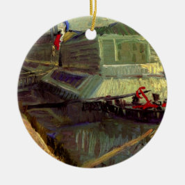 Badning Flutit på Seine Asniere av Vincent van Gog Julgransprydnad Keramik