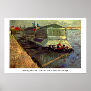 Badning Flyter på Seine på Asniere av Van Gogh. Poster