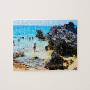 Badning i Ocean St. George Bermuda Pussel