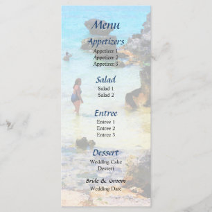 Badning i Ocean St. George Bröllop Menu Meny